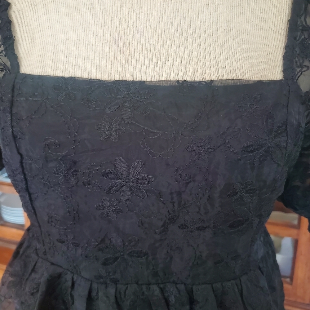 Endless Rose Elegant Black Lace Mini Dress - Picture 7 of 9